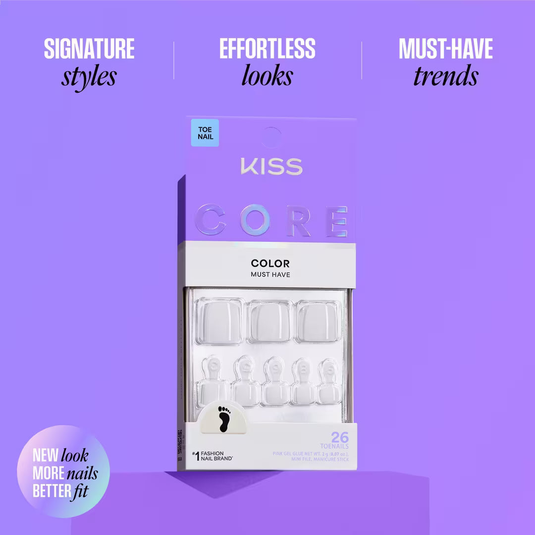UÑAS PARA PIES CORE TOE-TALLY YOURS - OUTLET KISS