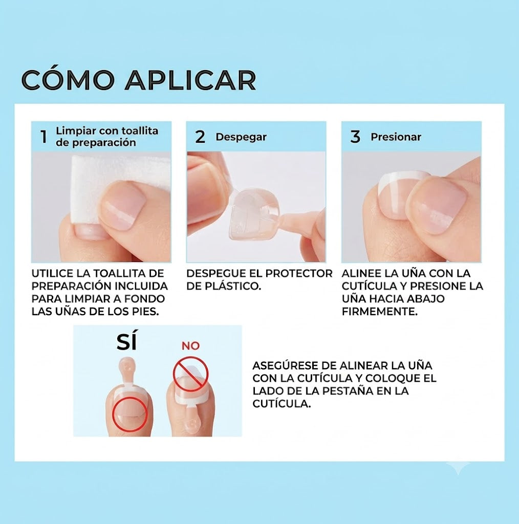 UÑAS POSTIZAS PARA PIES IMPRESS BLANC CHIC - OUTLET KISS