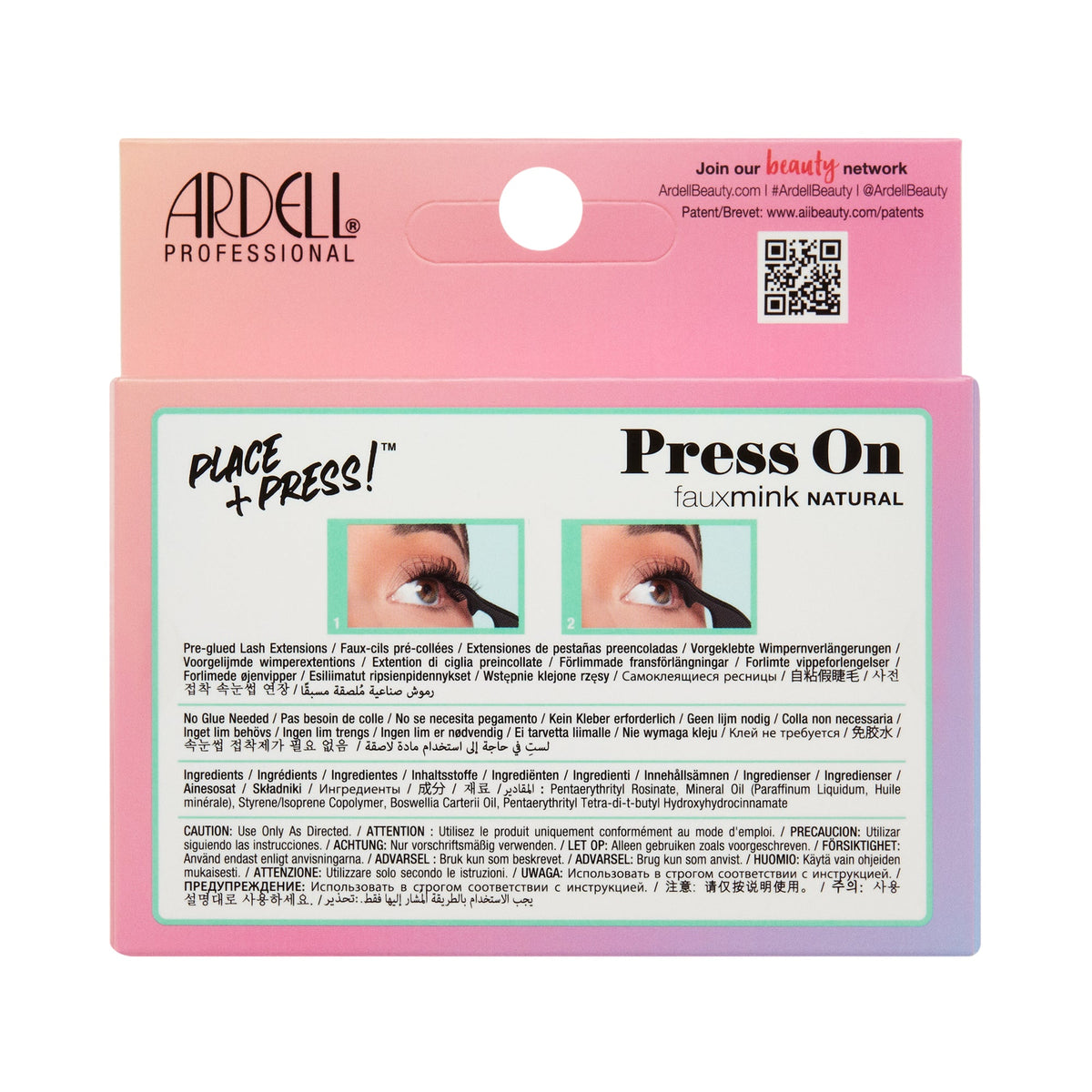 EXTENSIONES DE PESTAÑAS PRESS ON MINI FAUX MINK NATURAL - ARDELL