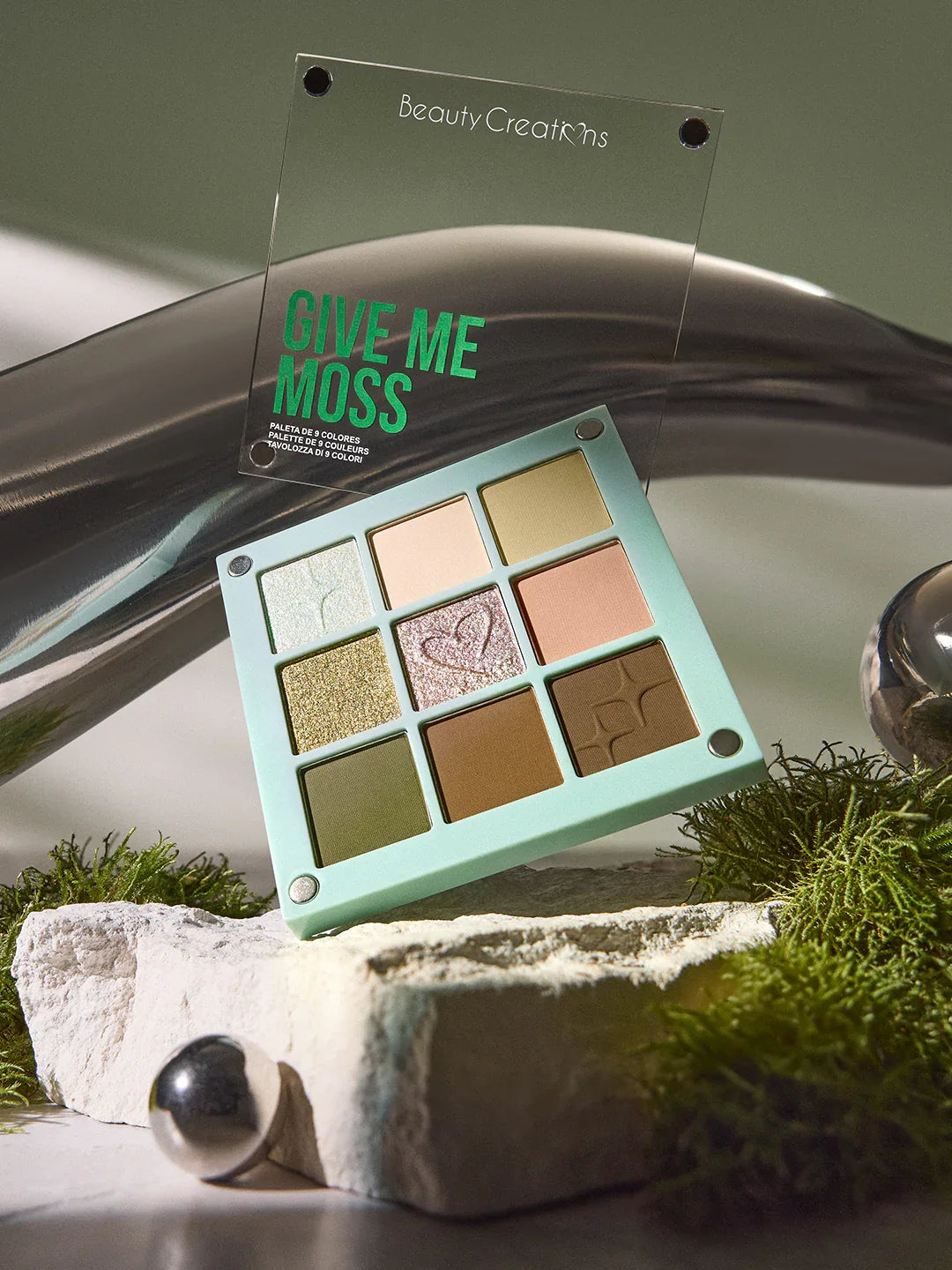 PALETA DE SOMBRAS MAGNETIC SHADOW PALETTE GIVE ME MOSS - BEAUTY CREATIONS