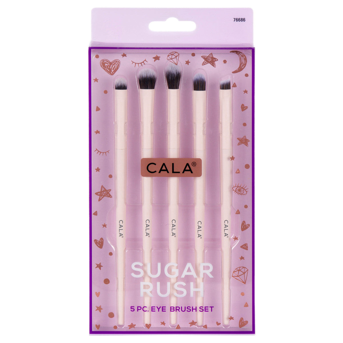 SET DE BROCHAS PARA ROSTRO SUGAR RUSH 5 PZAS - CALA