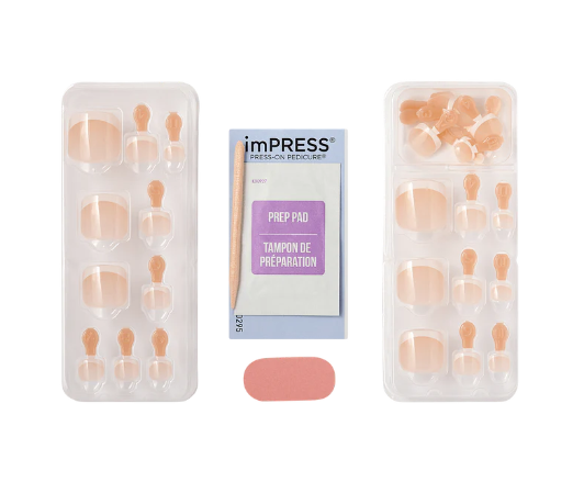 UÑAS POSTIZAS PARA PIES IMPRESS BLANC CHIC - OUTLET KISS