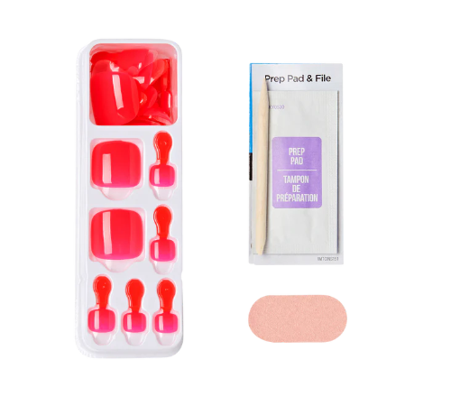 UÑAS POSTIZAS PARA PIES IMPRESS CHERRY ON TOP - OUTLET KISS