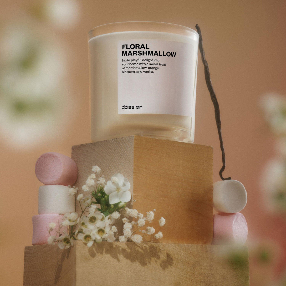 VELA FLORAL MARSHMALLOW 9 OZ - DOSSIER