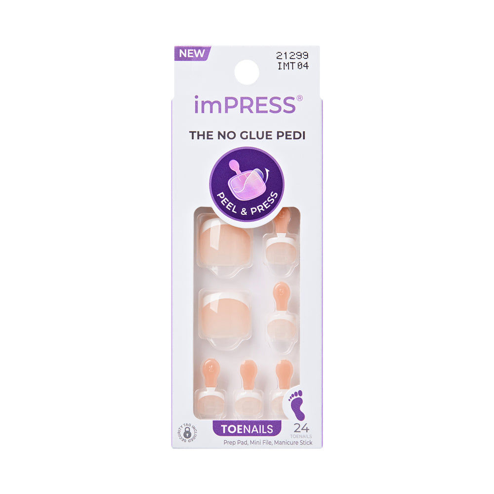 UÑAS POSTIZAS PARA PIES IMPRESS BLANC CHIC - OUTLET KISS