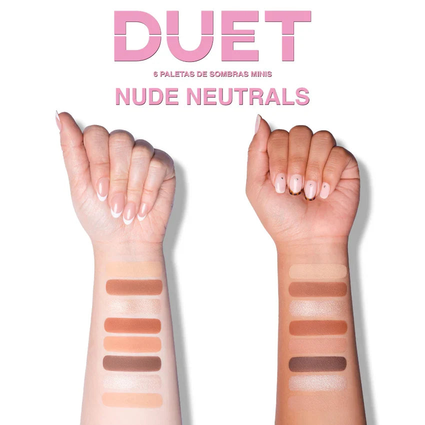 PALETA DE SOMBRAS DUET MINI SNAP PALETTE "NUDE NEUTRALS" - BEAUTY CREATIONS