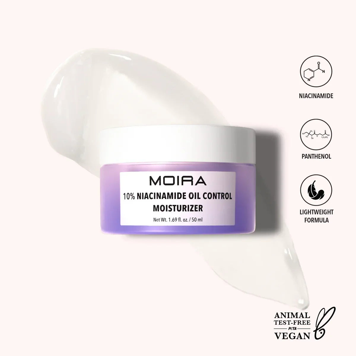 CREMA FACIAL HIDRATANTE OIL CONTROL 10% NIACINAMIDA - OUTLET MOIRA