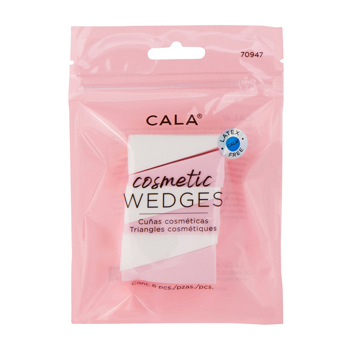 ESPONJAS CUÑAS PARA MAQUILLAJE SIN LÁTEX 6 PIEZAS - CALA
