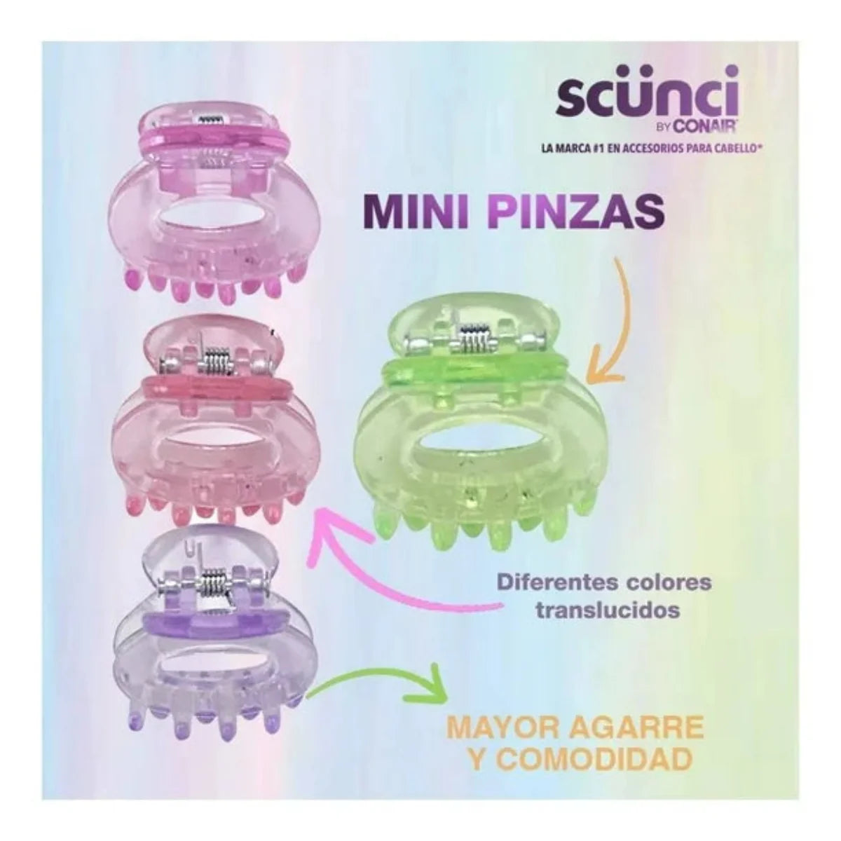MINI PINZAS PARA CABELLO 8 PZAS – SCUNCI